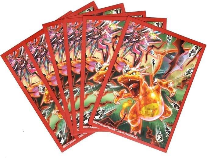 Charizard ex Premium Collection Card Sleeves - Charizard as a Tera Pokémon (65 Pack)