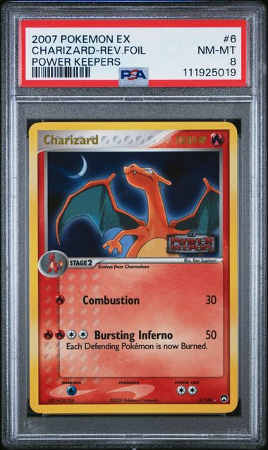 Charizard Reverse Holofoil EX Power Keepers PSA 8