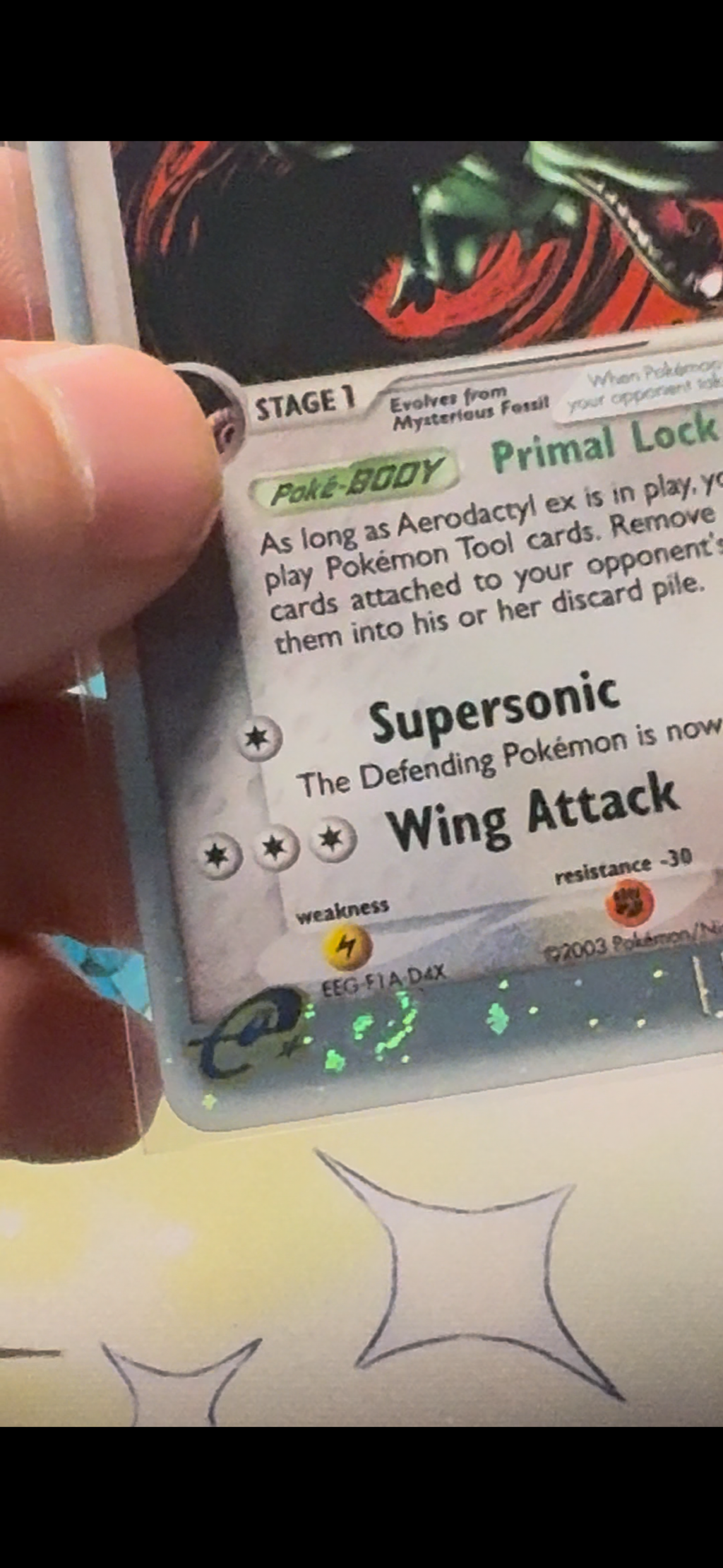 Aerodactyl ex 94/100 (NM) (EX Sandstorm) (Swirl)