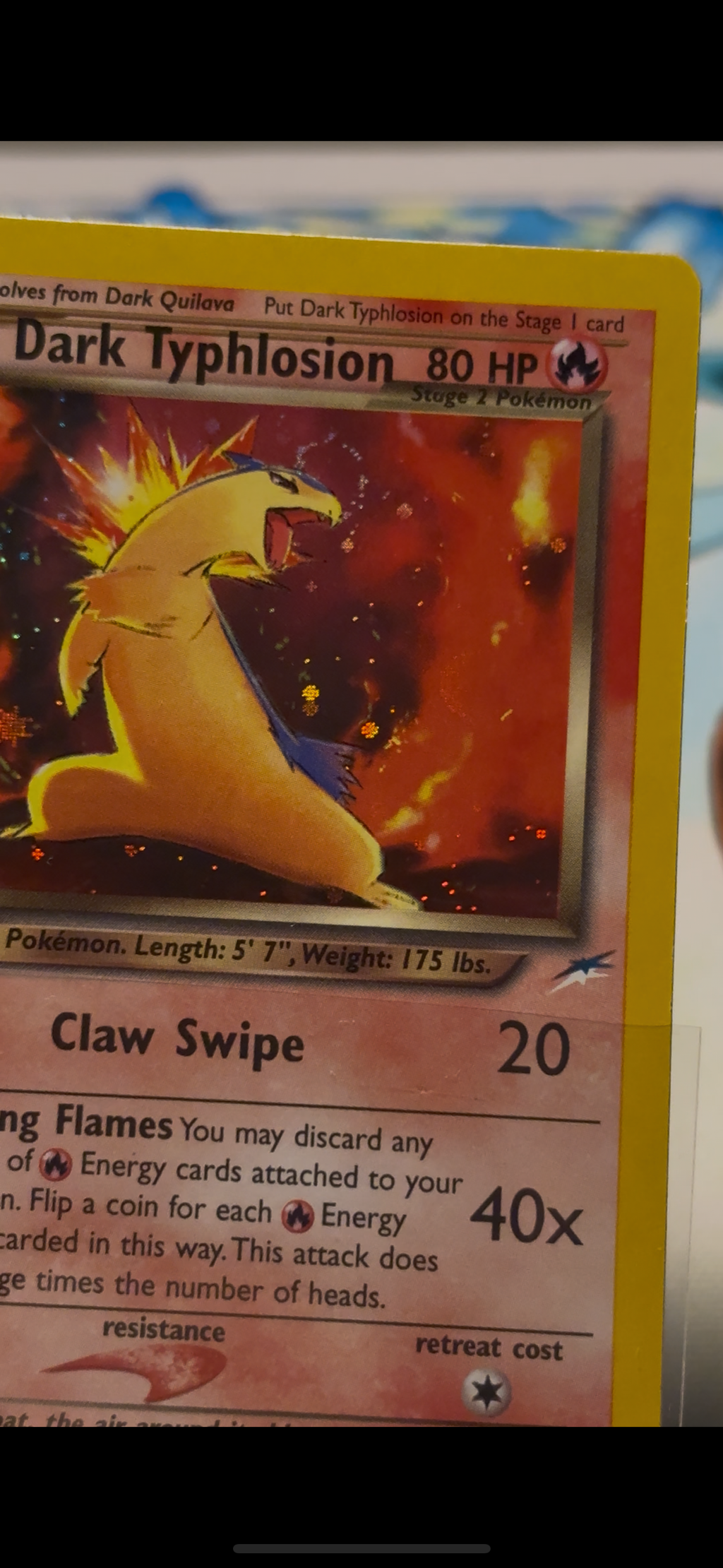 Dark Typhlosion Holofoil 10/105 (NM) (Neo Destiny) (Swirl)