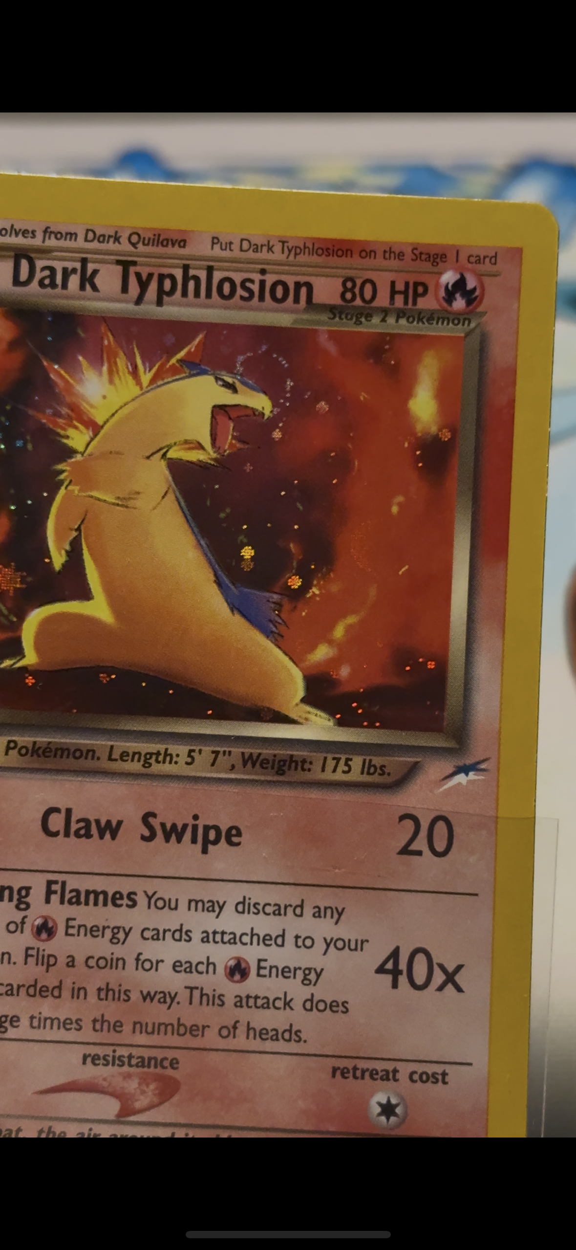 Dark Typhlosion Holofoil 10/105 (NM) (Neo Destiny) (Swirl)