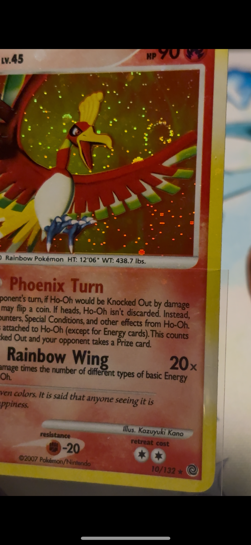 Ho-Oh Holofoil 10/132 (NM) (Secret Wonders) (Swirl) (Holobleed)