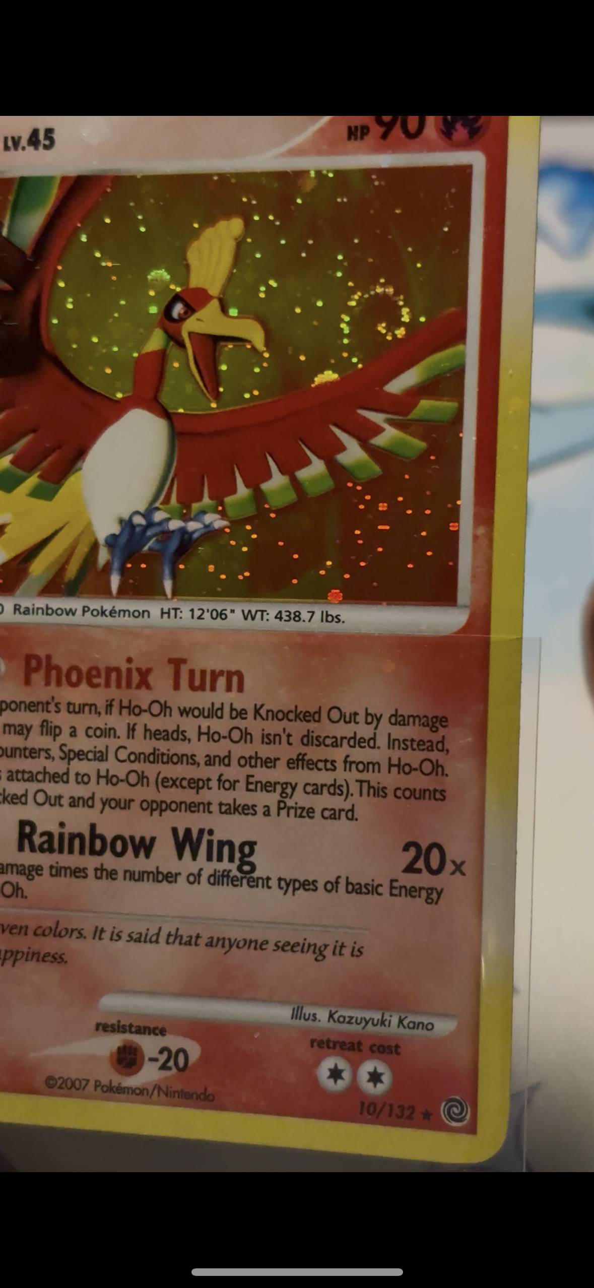 Ho-Oh Holofoil 10/132 (NM) (Secret Wonders) (Swirl) (Holobleed)