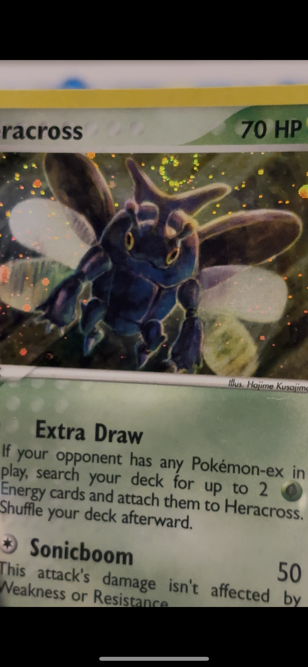 Heracross Holofoil 7/101 (NM) (EX Hidden Legends) (Swirl)