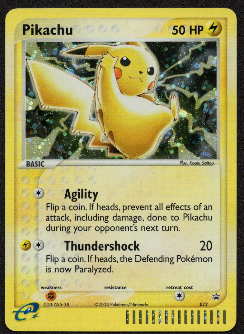 Pikachu Holofoil Blackstar Promo 012 (NM) (Nintendo Promos)