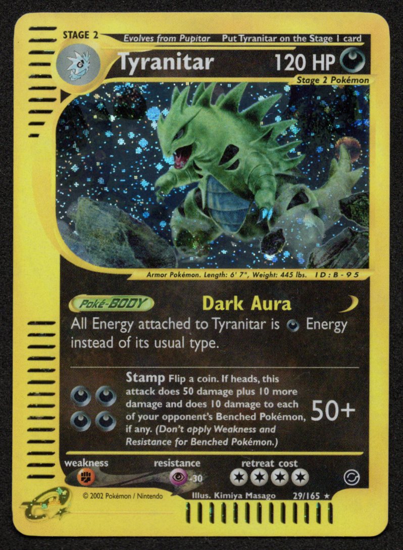 Tyranitar Holofoil 29/165 (NM) (Expedition)
