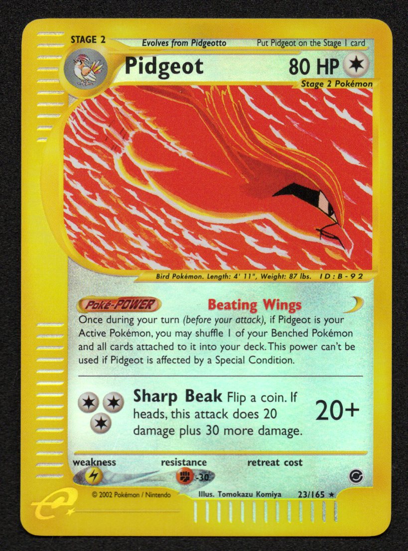 Pidgeot Reverse Holofoil 23/165 (NM) (Expedition)