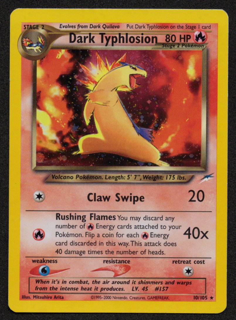 Dark Typhlosion Holofoil 10/105 (NM) (Neo Destiny) (Swirl)