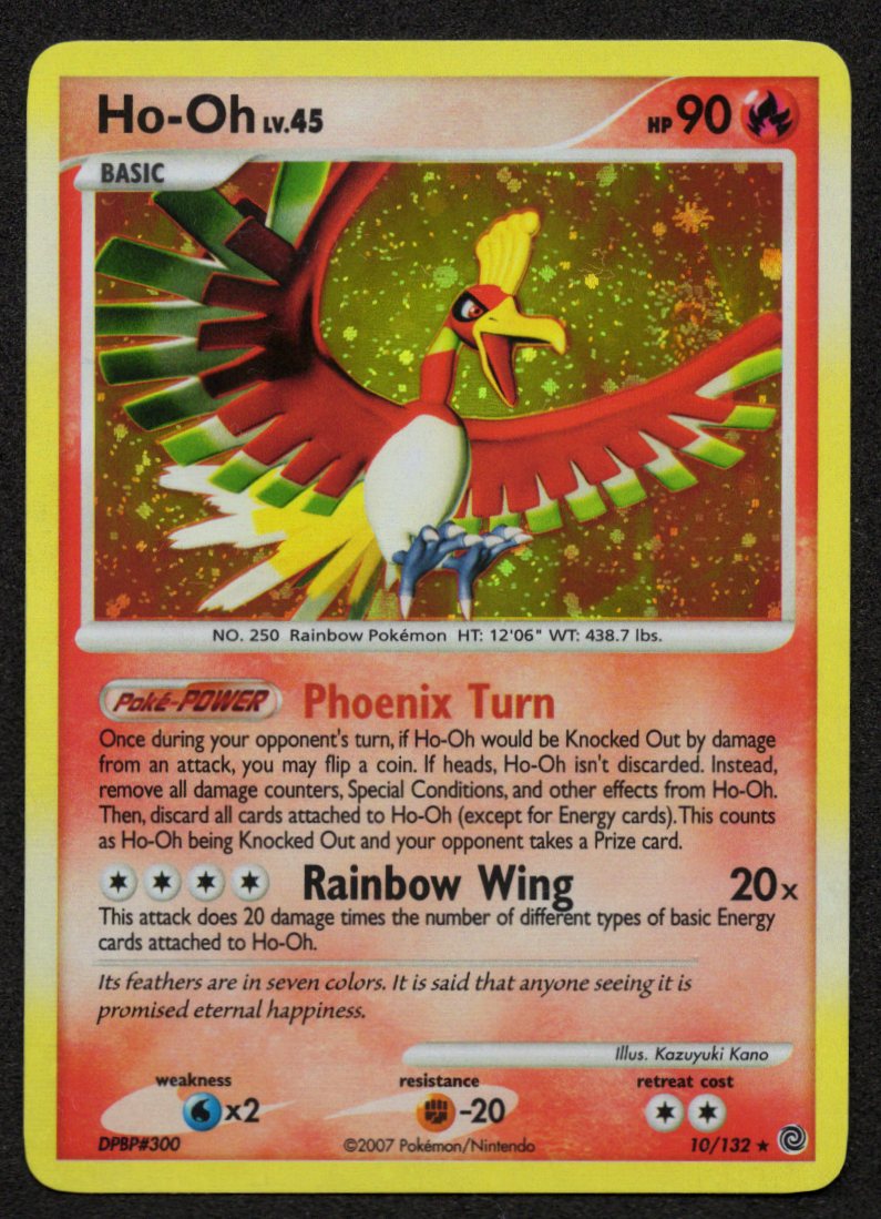 Ho-Oh Holofoil 10/132 (NM) (Secret Wonders) (Swirl) (Holobleed)