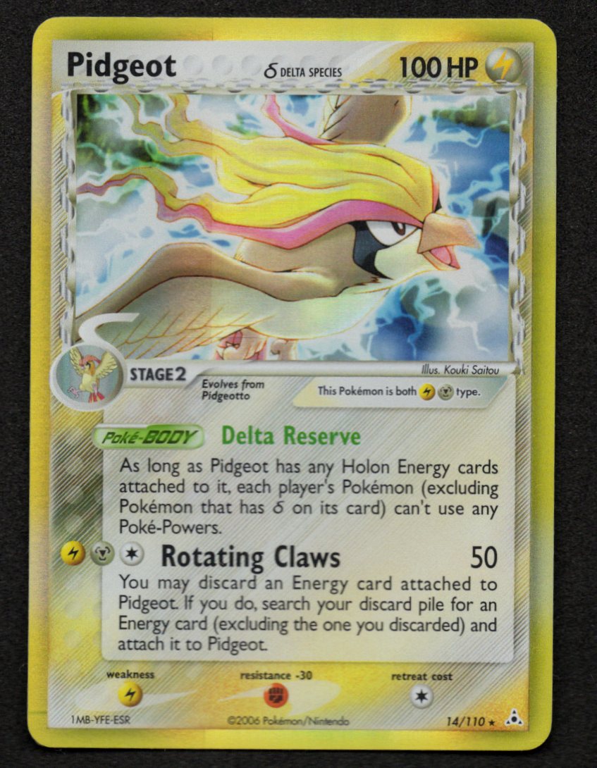 Pidgeot Holofoil 14/110 (NM) (EX Holon Phantoms)