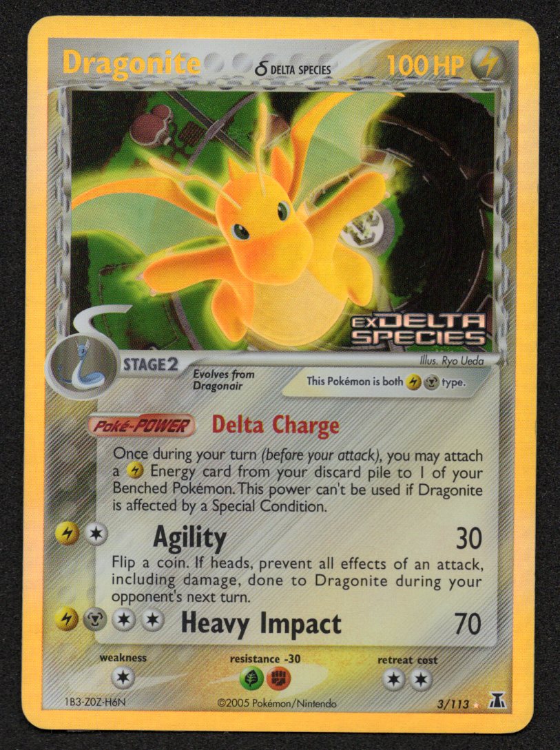 Dragonite Reverse Holofoil 3/113 (NM) (EX Delta Species)