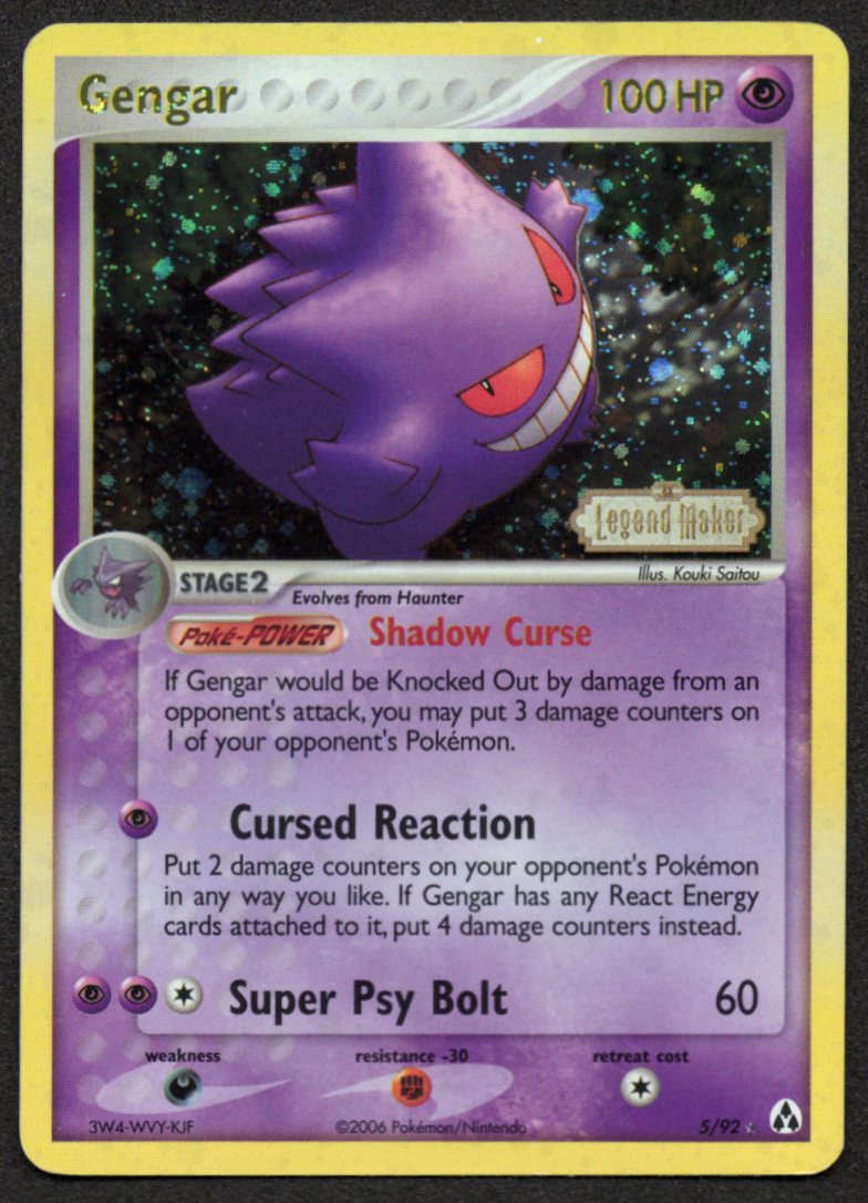 Gengar Reverse Holofoil 5/92 (NM) (EX Legend Maker)