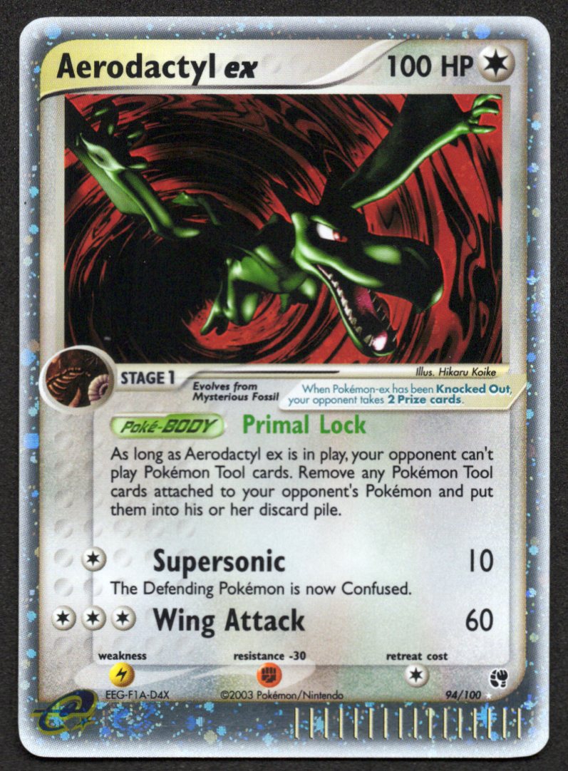 Aerodactyl ex 94/100 (NM) (EX Sandstorm) (Swirl)