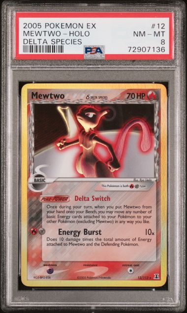 Mewtwo Holo Delta Species PSA 8